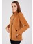 Kadın Polar Camel Tam Fermuarlı 3 Cepli Outdoor Ceket Tacticale 2