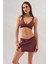 Pearl Etekli Fra Bikini Takım Üçlü Set Toffee 231228 1