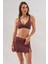 Pearl Etekli Fra Bikini Takım Üçlü Set Toffee 231228 3