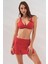 Pearl Etekli Fra Bikini Takım Üçlü Set Kırmızı 231228 4