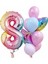Gökkuşağı Balon Renkli Yaş Balon Rakam Konsept Yaş 8 1