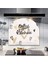 Cam Ocak Arkası Koruyucu | Oval Şekilli | Queen Of The Kitchen - Krem | 1