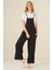 Kadınlar İçin Askılı Bahçivan Tulum %97 Polyester Şık Siyah Tasarım 2