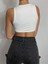 Kadın Lkralı Slimfit Kolsuz Crop Taş Aksesuarlı 2