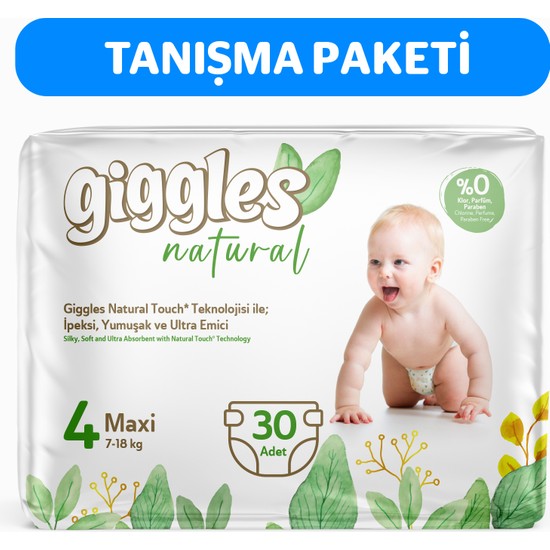 Giggles Natural 4 Numara Maxi 1 Paket 30 Adet