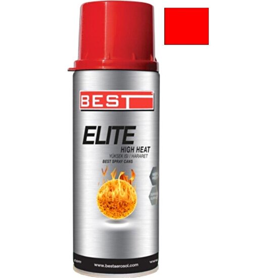Best Elite Kırmızı 600 C Isıya Dayanıklı Sprey Boya 400 Ml