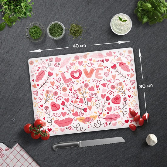 Decorita Cam Kesme Tahtası - Cam Kesme Tablası | Love - Fiyatı