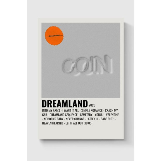 Dreamland Coin Albüm Kapağı Info Card Bilgi Kartı Minimalist Fiyatı