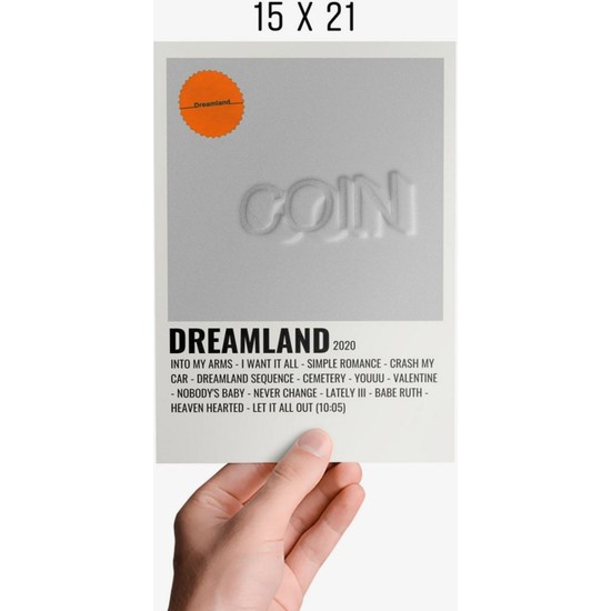 Dreamland Coin Albüm Kapağı Info Card Bilgi Kartı Minimalist Fiyatı