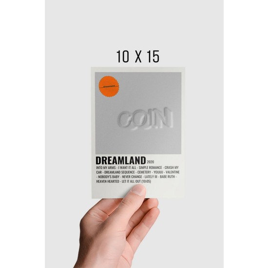 Dreamland Coin Albüm Kapağı Info Card Bilgi Kartı Minimalist Fiyatı