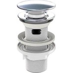 İz Yapı Klik Klack Taşmalı Metal Bas Aç Lavabo Sifonu Paslanmaz Çelik Kapaklı 100 mm