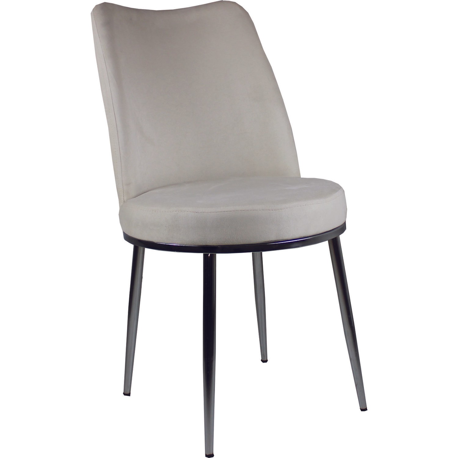 Laçes House Metal Ayaklı Sandalye Tay Tüyü Kumaş Geniş ve