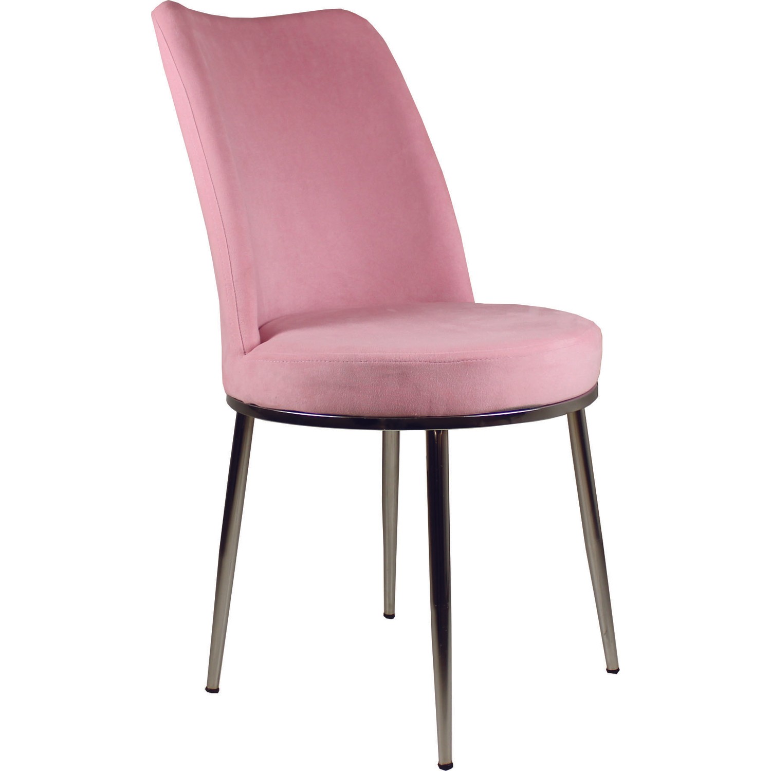 Laçes House Metal Ayaklı Sandalye Tay Tüyü Kumaş Geniş ve