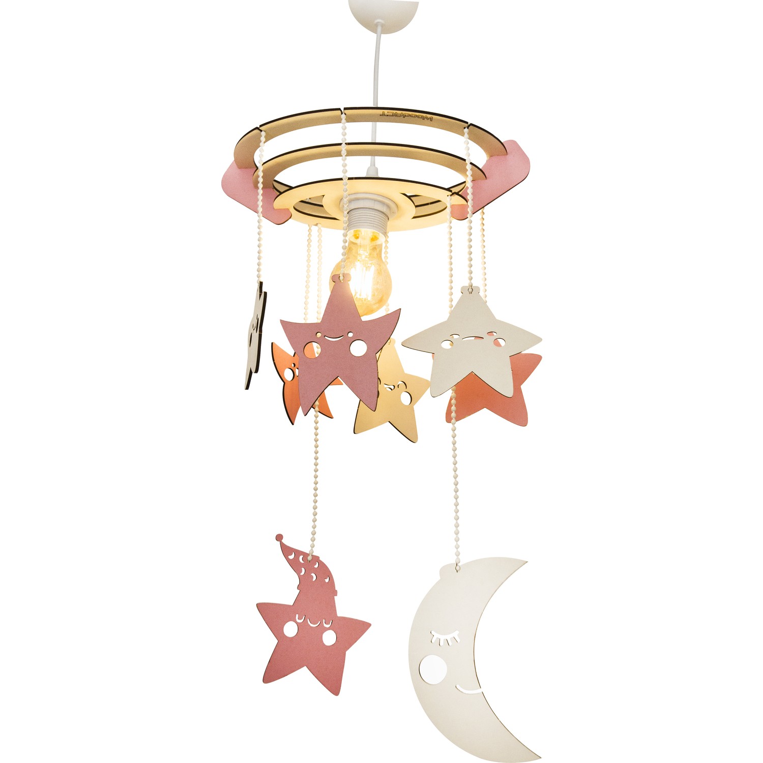 Woodact Agapantus Çocuk Odası Bebek Odası Avize Pembe Fiyatı