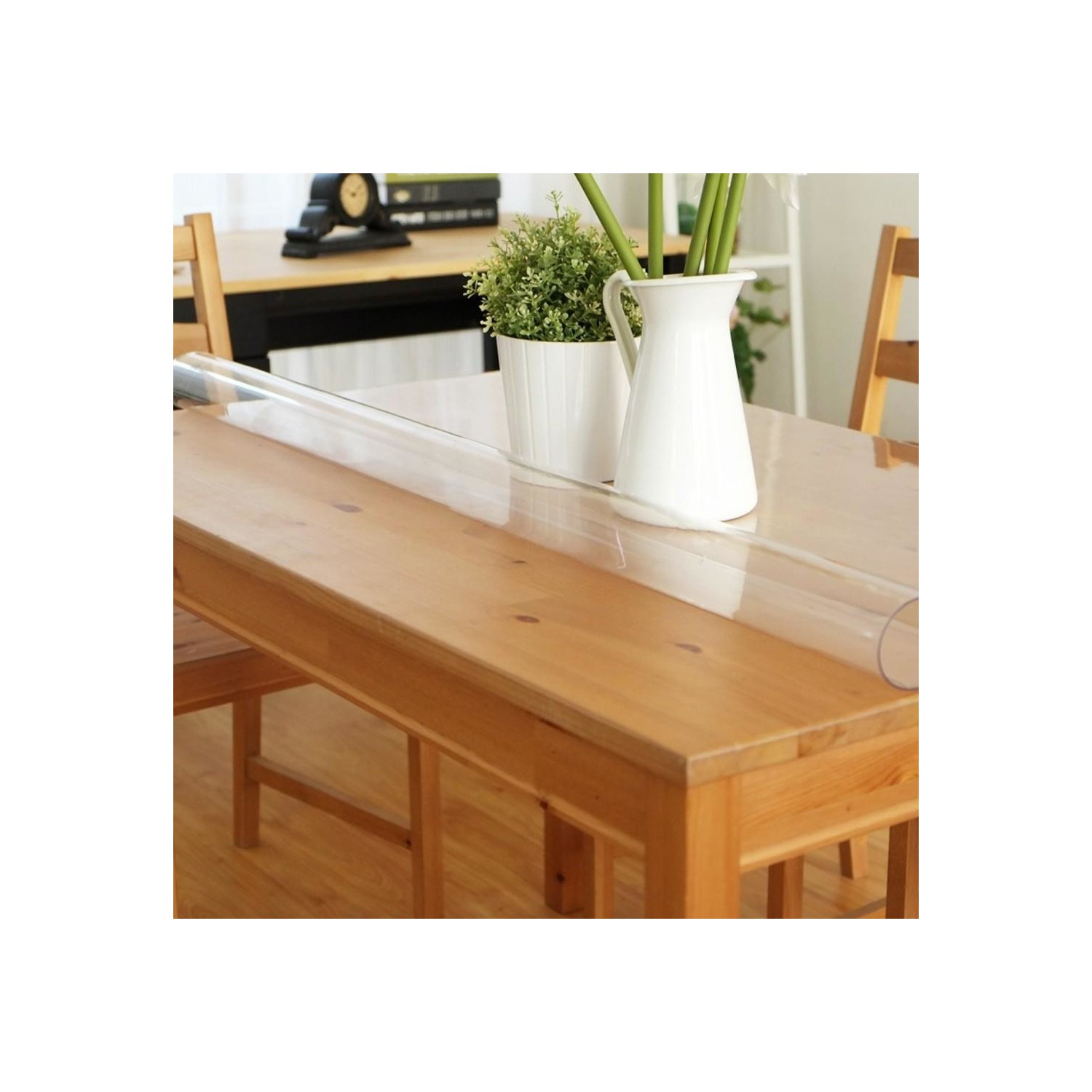 Salev Şeffaf Pvc Kalın Masa Örtüsü Masa Muşambası 3 mm 70