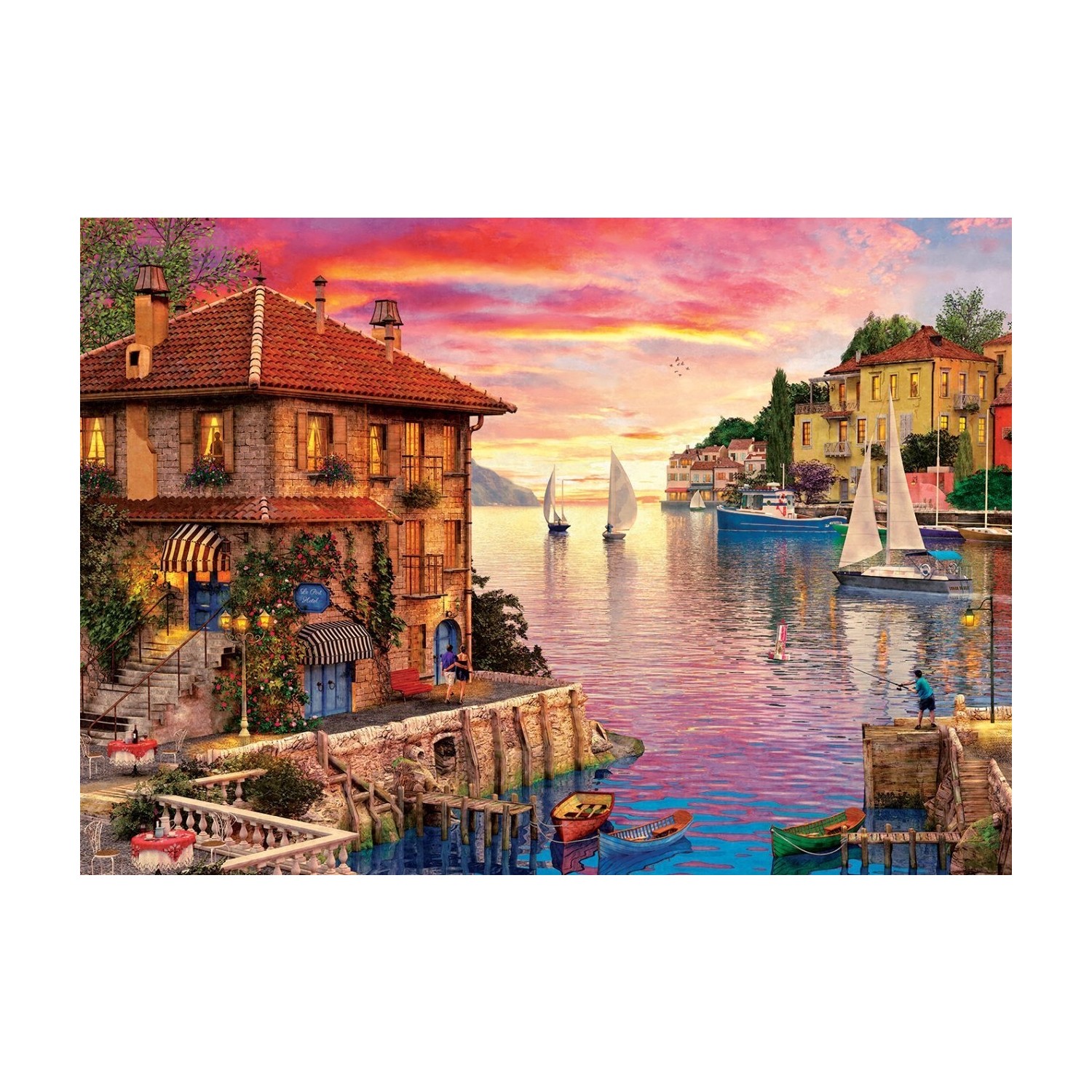 Art Puzzle "Akdeniz Sabahı" 1000-Piece Panoramic Jigsaw Puzzle - Morning Mediterranean Scene