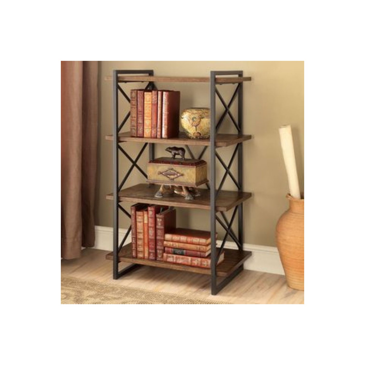 Ofis Ev Dosya Kitaplık Metal Masif Doğal Raf Fiyatı