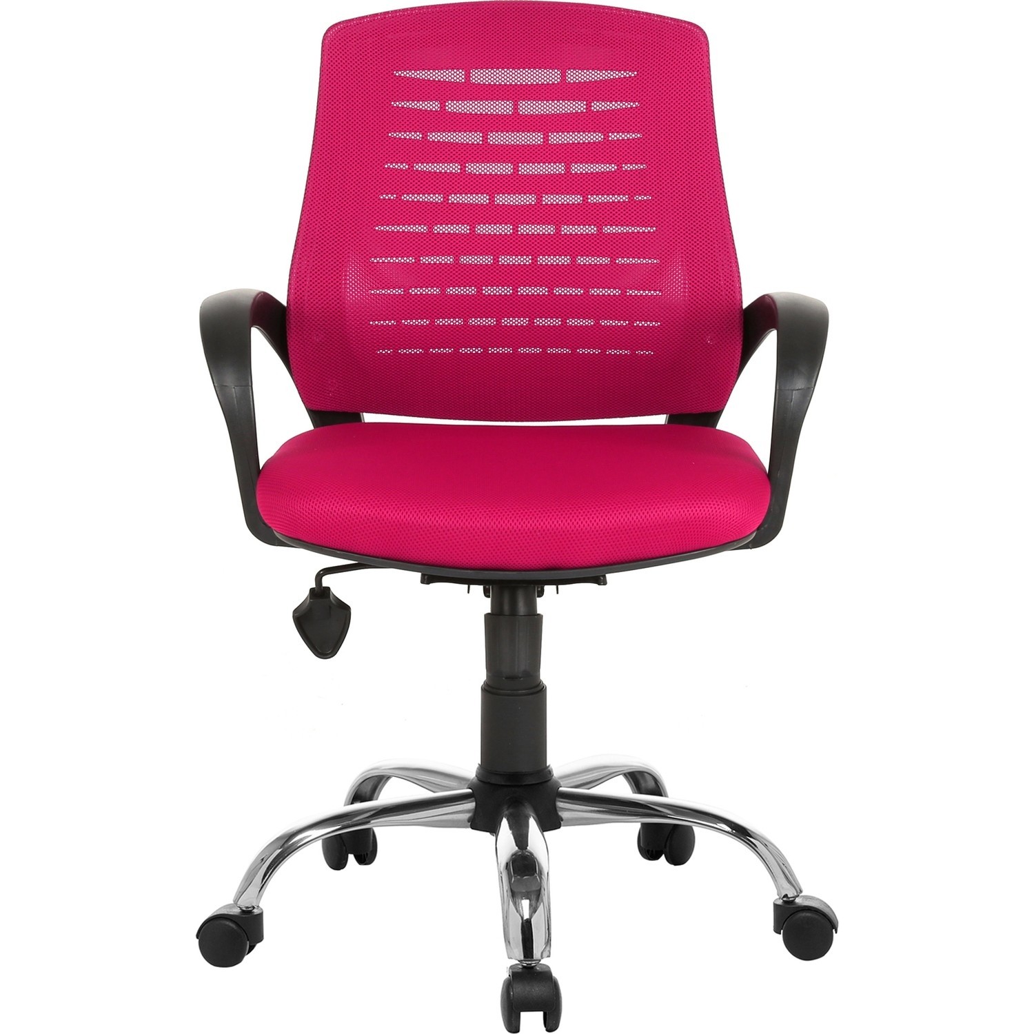 Sers Mobilya Pembe Fileli Krom Ayak Çalışma Koltuğu Sers Mobilya Pembe Fileli Krom Ayak Çalışma Koltuğu