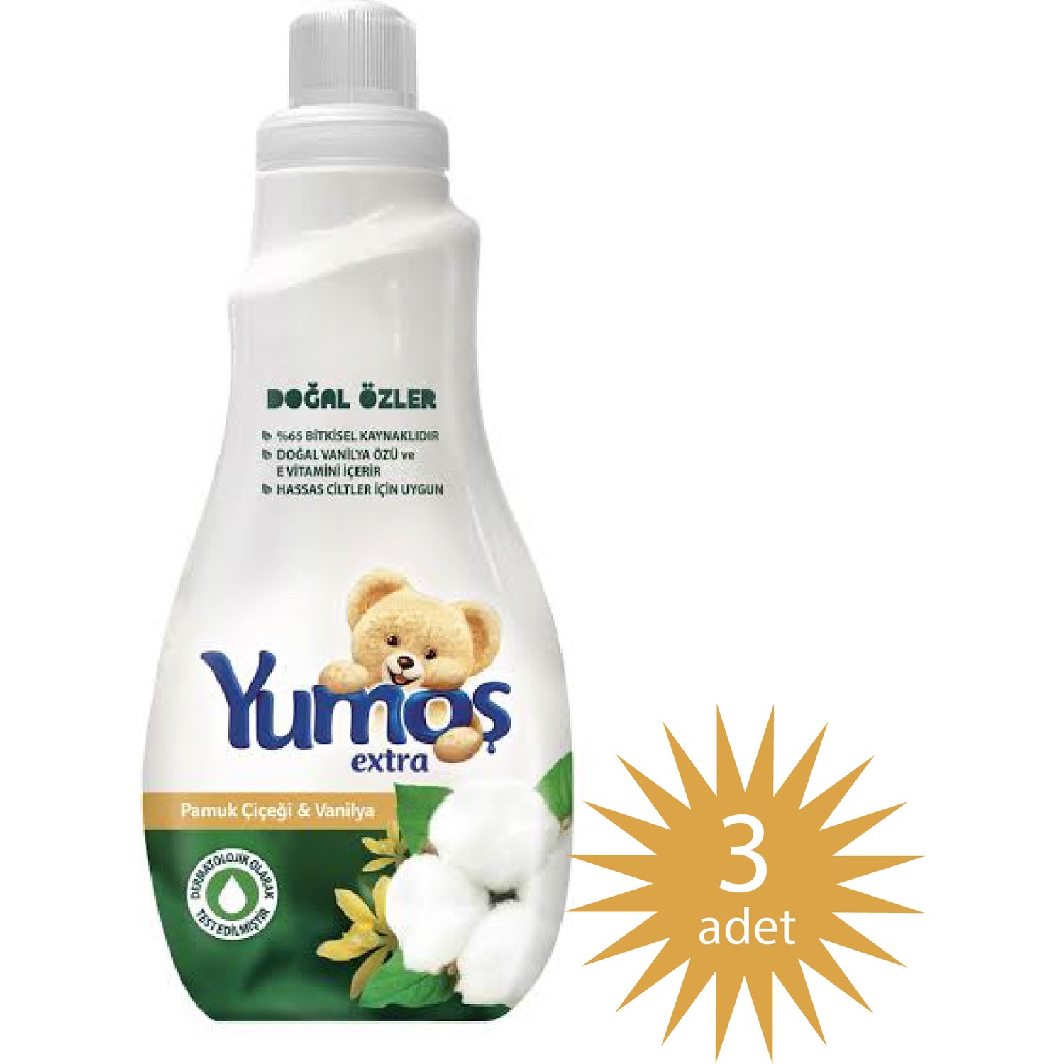 Yumoş Extra Doğal Özler Pamuk Çiçeği &amp; Vanilya 1200 ml 50
