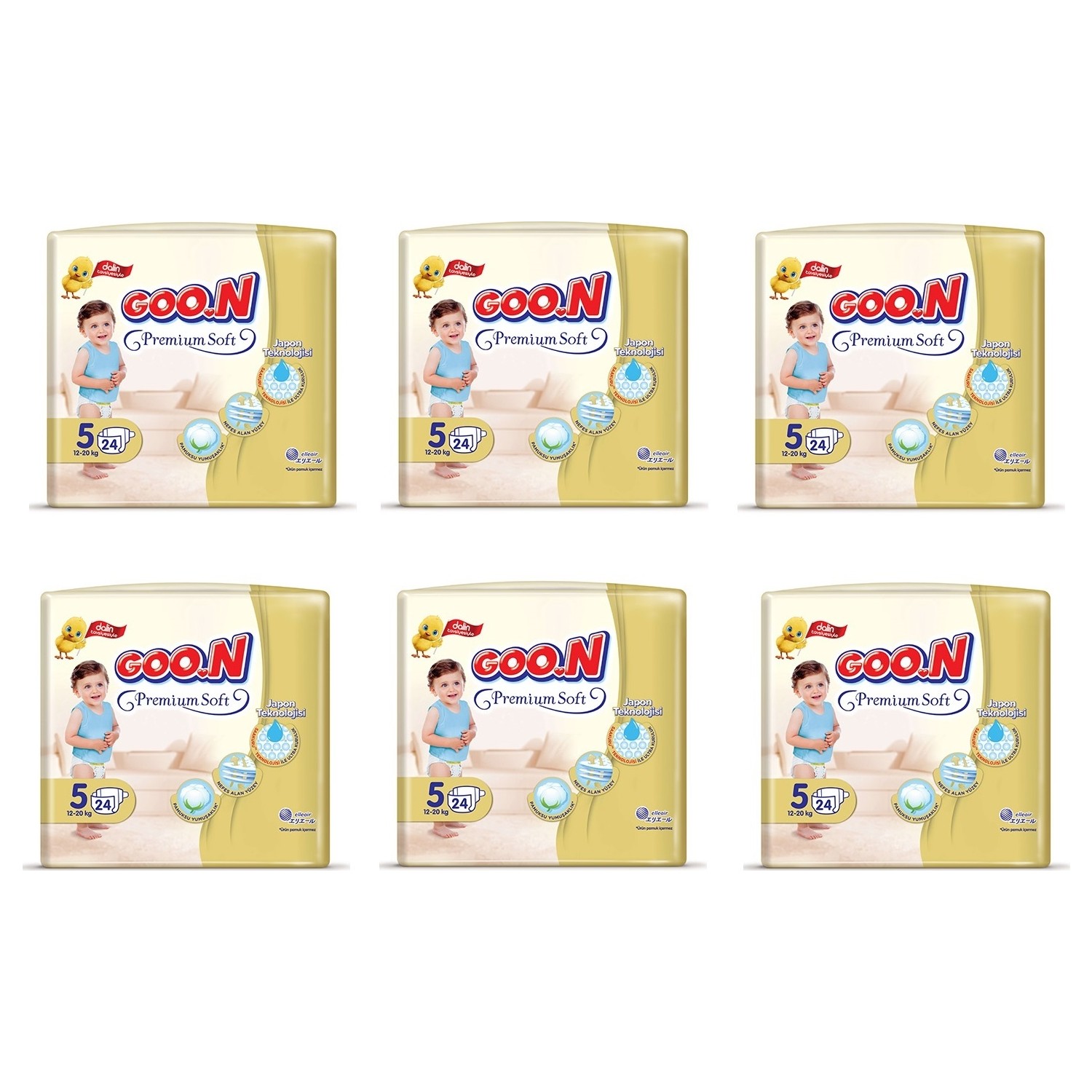 Goon Soft Bebek Bezi 5 Beden Süper Paket 144�LÜ Fiyatı