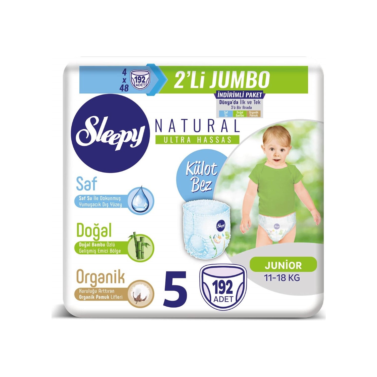 Sleepy Külot Bebek Bezi 5 Beden Junıor 48�Li X 4 Paket 192