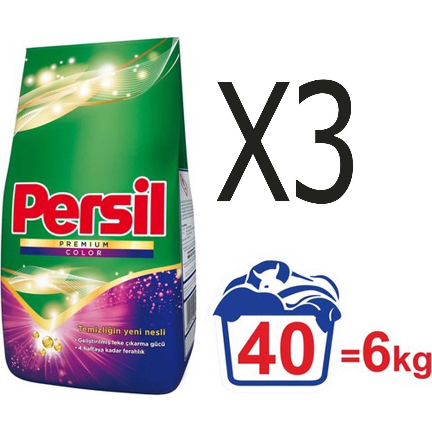 Persil Premium Color Toz Çamaşır Deterjanı 6 kg 3'lü Fiyatı