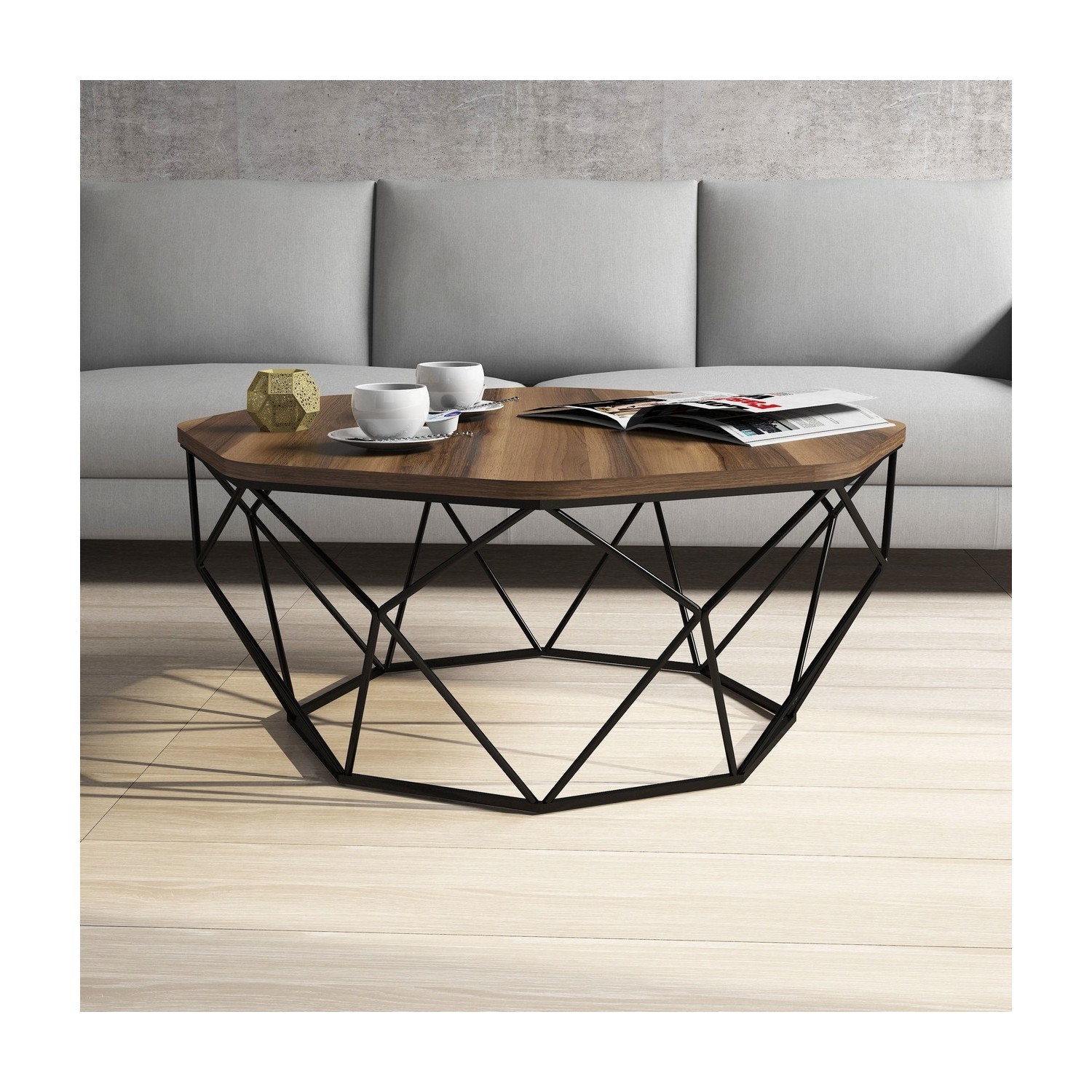 Variant Mobilya Diamond Metal Ayaklı Orta Sehpa Ceviz Fiyatı Variant Mobilya Diamond Metal Ayaklı Orta Sehpa Ceviz Fiyatı