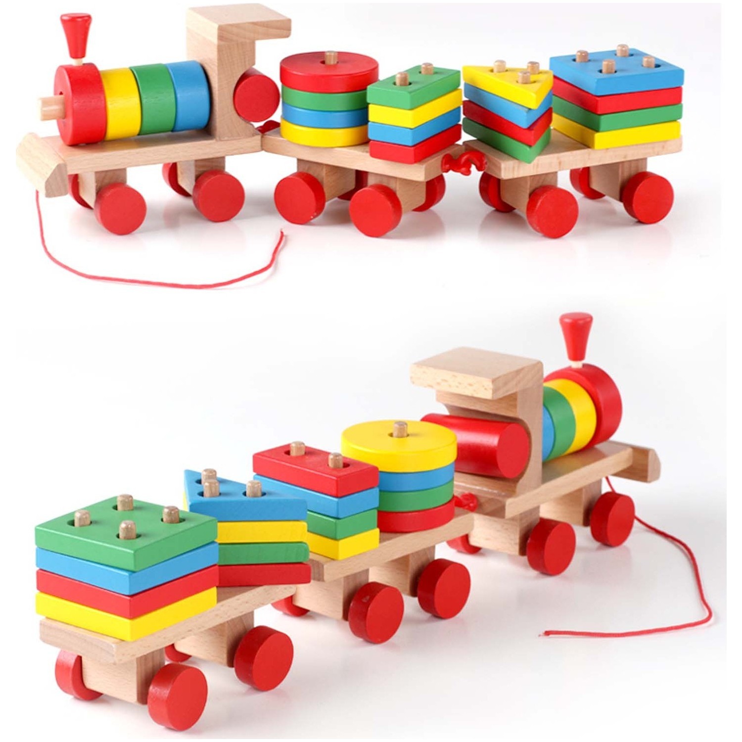 Hamaha Bebek Ahşap Oyuncak Eğitici Geometrik Tren Fiyatı