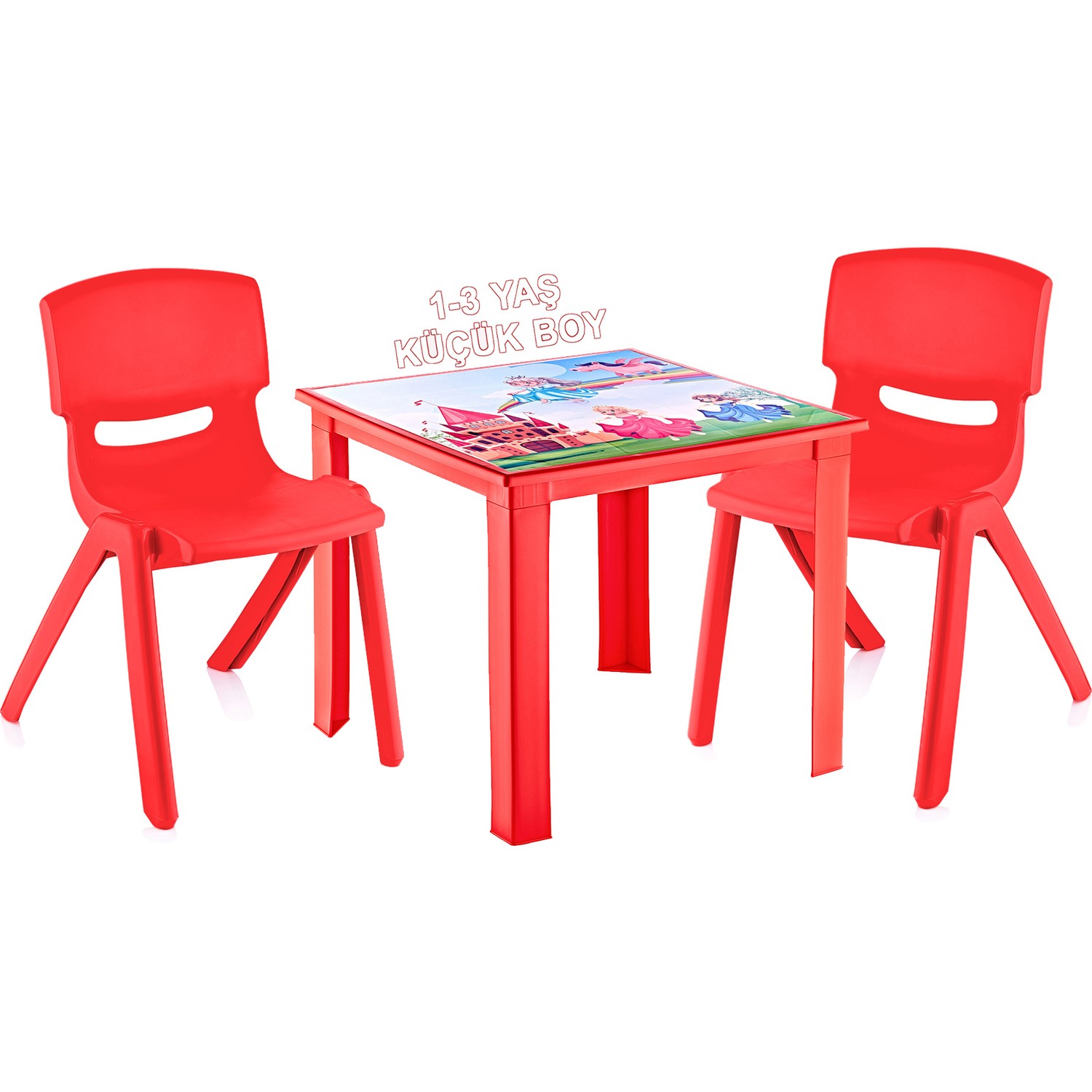 Banadabul Çocuk Masa Sandalye Takımı Kırmızı Prenses 2S 13 Fiyatı