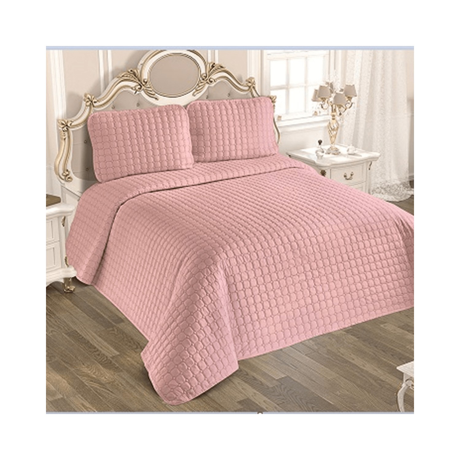 Bahar Çift Kişilik Kapitone Yatak Örtüsü Pudra Fiyatı Bahar Çift Kişilik Kapitone Yatak Örtüsü Pudra Fiyatı