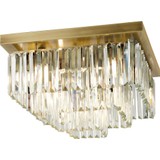 NİLÜFER KRİSTAL ESKİTME TRİPLEX KARE KRİSTAL TAŞLI AVİZE