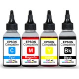 Baskistan Epson L365 Uyumlu Mürekkep Seti 4x100 ml 3000 Sayfa