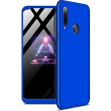 Kılıfist Galaxy A20S Kılıf Zore 360 Tam Koruma 3 Parça Ays Kapak Mavi