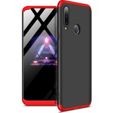 Kılıfist Galaxy A20S Kılıf Zore 360 Tam Koruma 3 Parça Ays Kapak Siyah - Kırmızı
