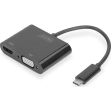 Digitus USB Tip C - 4K HDMI + VGA Grafik Adaptörü