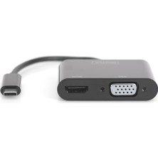 Digitus USB Tip C - 4K HDMI + VGA Grafik Adaptörü