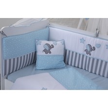 Mini Baby Acqua Mavi Bebek Uyku Seti + Cibinlik ve Aparatı