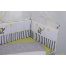 Mini Baby Acqua Sarı Bebek Uyku Seti + Cibinlik ve Aparatı