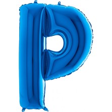 Partijet P Harf Grabo Mavi Folyo Balon 102 cm