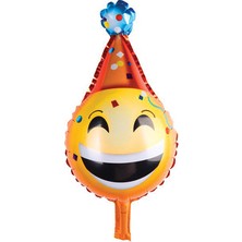 Partijet Şapkalı Emoji Folyo Balon
