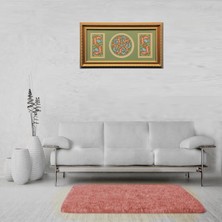 e38 EL İŞÇİLİĞİ ÜÇLÜ RUMİLİ TEZHİP TABLO 45 x 80 cm - 3176