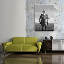 Magazacım Atatürk Başak Tarlasında Yürürken 50 x 70 cm Kanvas Tablo TBL1195