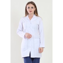 Moda Canel Uzun Boy Mono Yaka Bayan Doktor Önlüğü