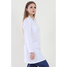 Moda Canel Uzun Boy Mono Yaka Bayan Doktor Önlüğü