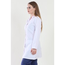 Moda Canel Uzun Boy Mono Yaka Bayan Doktor Önlüğü