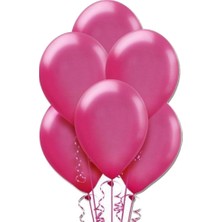 Partipan Metalik Balon Fuşya 10'lu