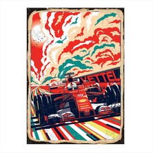 Tablomega Vettel F1 Model Ahşap Tablo