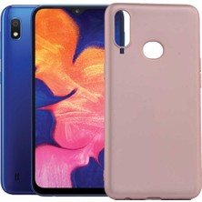 Case 4U Samsung Galaxy A10S Kılıf Klasik Mat Renkli Yumuşak Premier Silikon Rose Gold