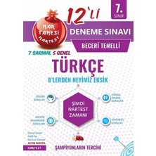 Nartest Yayınevi 7. Sınıf Nar Tanesi Türkçe Beceri Temelli 12'li Deneme Sınavı