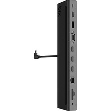 Bix BX12HB Type C™ to 2xUSB3.0 Gigabit Ethernet USB2.0 VGA HDMI 4K Ultra Hd Display PD Şarj Audio Mikrofon 2*SD Kart 11 Port Adaptör